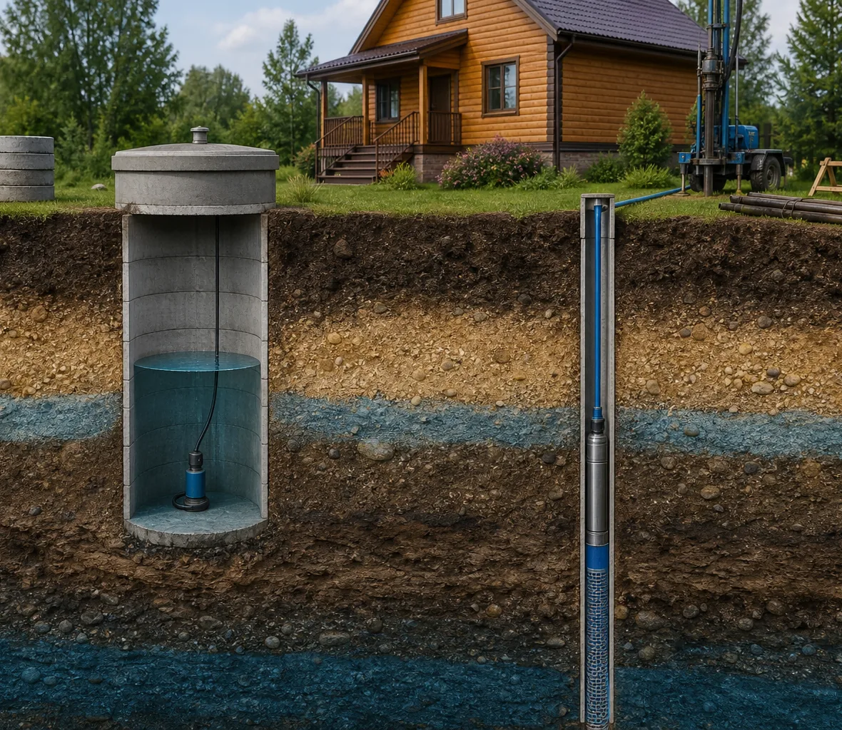 Оборудование для подачи воды из скважины